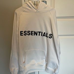 Large Essentials hoodie - white